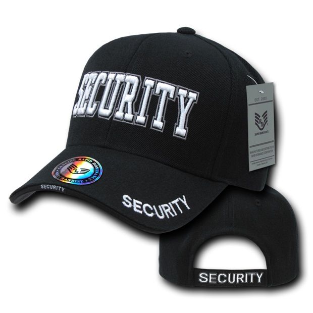 Deluxe Law Enf. Caps, Security, Black