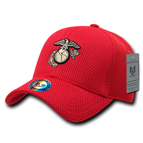 Air Mesh Military Caps, Marines, Red