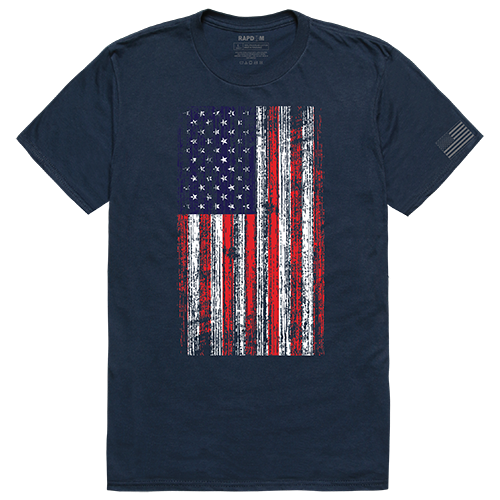 Tac. Graphic T, Distressed Flag, Nvy, s