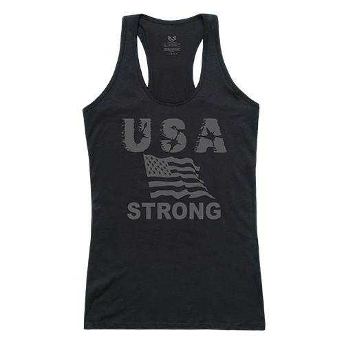 Graphic Tank, Usa Strong 2, Blk, 2x