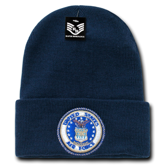 Military Long Beanies,Airforce Emb, Navy