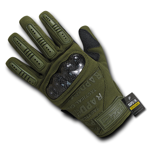 Carbon Fiber Combat Gloves,Olivedrab, l