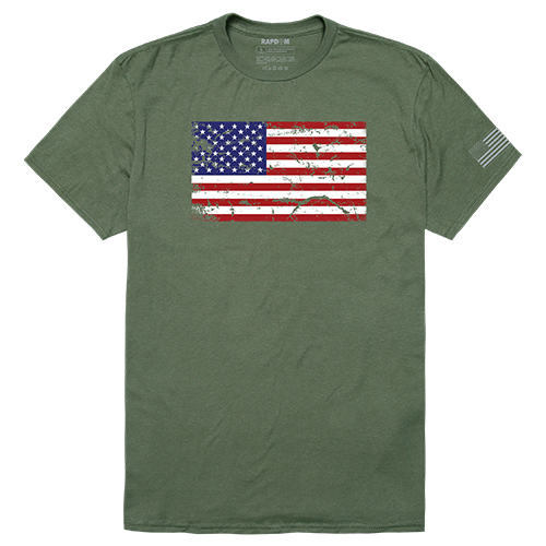 Tactical Graphic T, Us Flag 2, Olv, m
