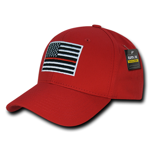 Embroidered Operator Cap, Trl, Red