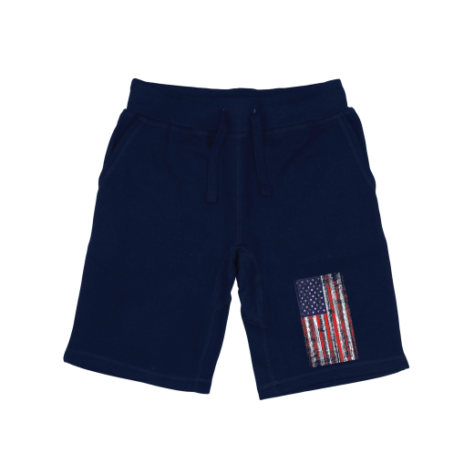 Graphic Shorts, Distressed Flag, Nvy, L - Rapid Dominance Corporation