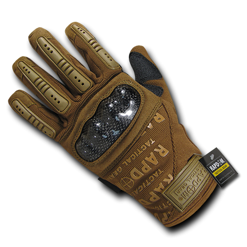 Carbon Fiber Combat Gloves Coyote 2x