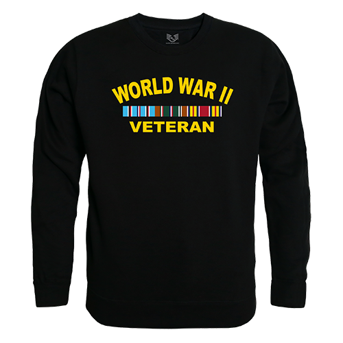 Graphic Crewneck, WW II Vet, Black - Rapid Dominance Corporation