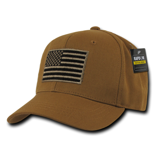 Embroidered Operator Cap, USA, Coyote