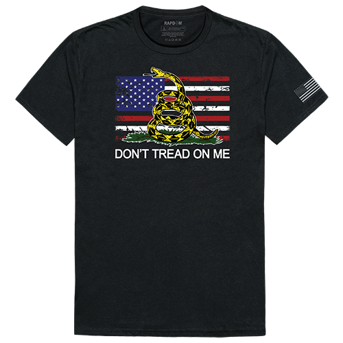Tac. Graphic T, Flag W/Gadsden, Blk, L - The Ultimate Patriotic Fashion Statement