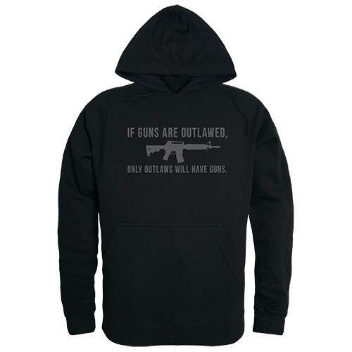 Graphic Pullover - Outlawed, Black, m
