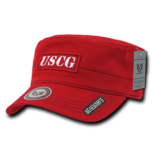 Cadet Reversible Caps, Uscg, Red - Vintage Military Cap