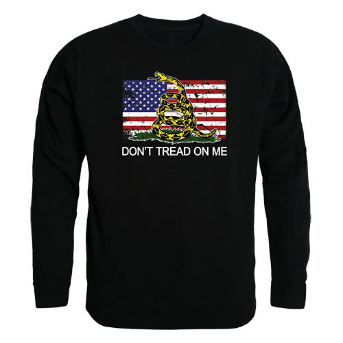Graphiccrewneck, Flag 2 W/Gadsden, Blk, m Sweatshirt