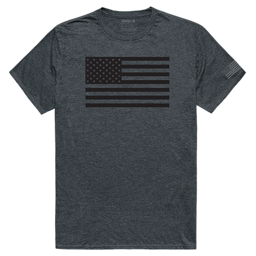 Tactical Graphic T-Shirt, Tonal Flag, Hch, M - Rapid Dominance Corporation