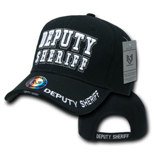 Deluxe Law Enforcement Cap, Dep. Sher., Black