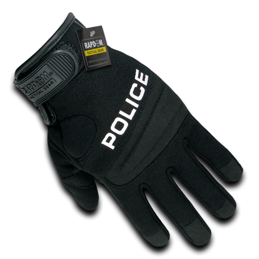 Digital Leather Glove, Police, Black, XL