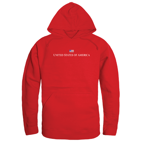 Graphic Pullover Sweatshirt - Red, USA Made - Premium Quality