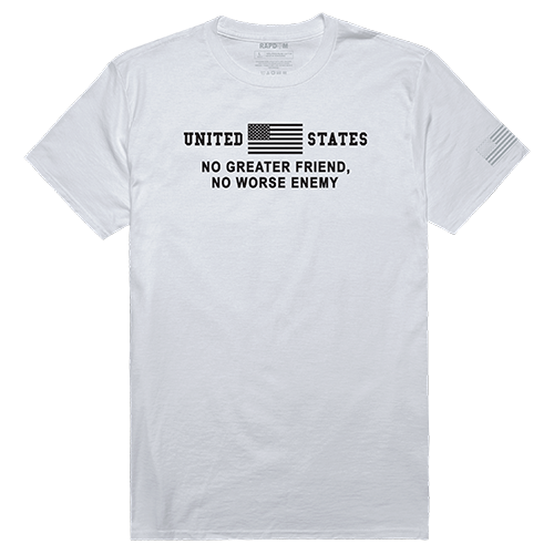 Tactical Graphic T Shirt - No Greater, White