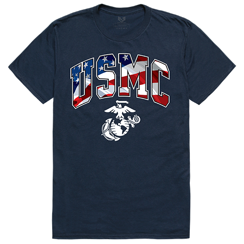 Flag Letter Tee - Marines, Navy, Patriotic T-Shirt