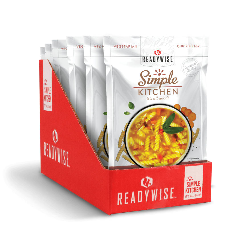 Simple Kitchen Classic Chicken Noodle Soup - 24 Servings (Six Pouches, 4 Servings Per Pouch)