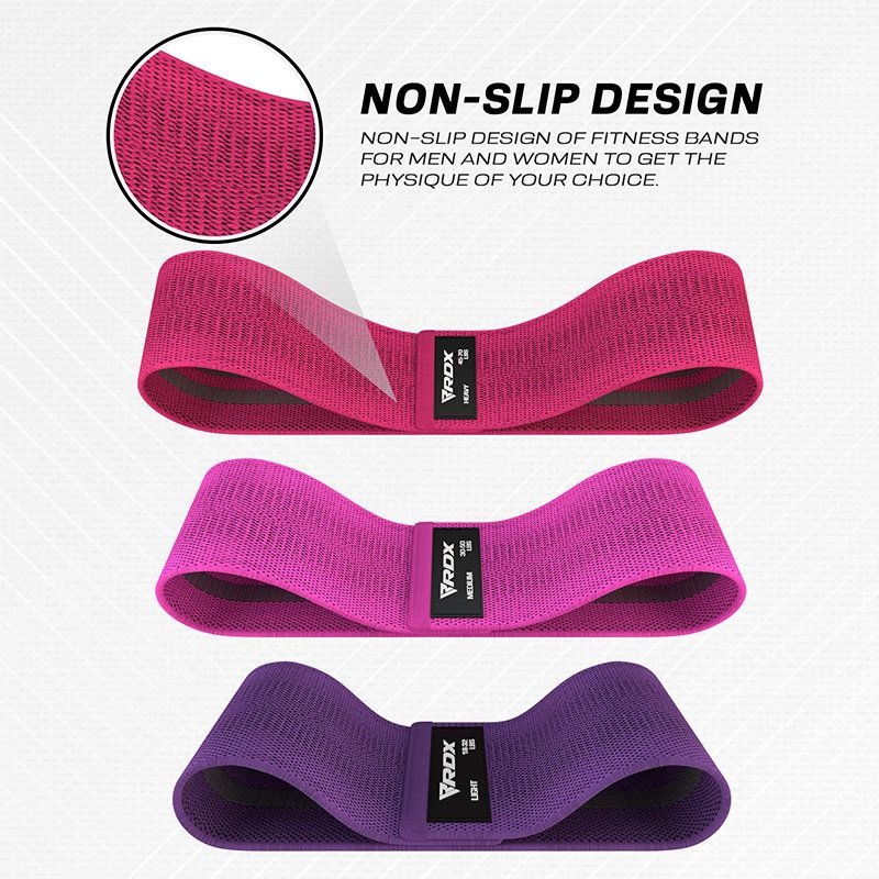 Rdx Cp Heavy-Duty Fabric Resistance Training Bands For Fitness