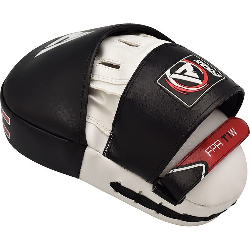 Rdx T1 Curved Boxing Training Punch Mitts White / Black