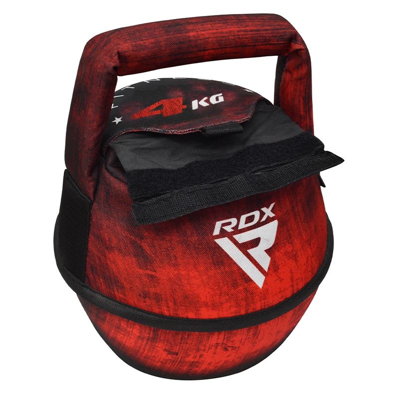 Rdx F1 Red / Black Sand Filled Kettlebell 4-10Kg