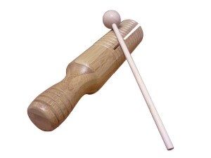 Rhythm Band Large Bamboo Güiro Tone Block with Mallet