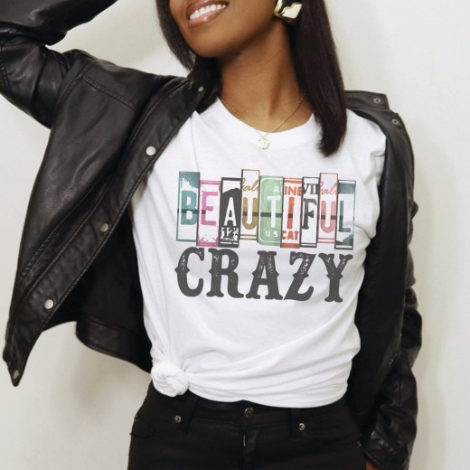 Beautiful Crazy Graphic T-Shirt by Rockledge Designs