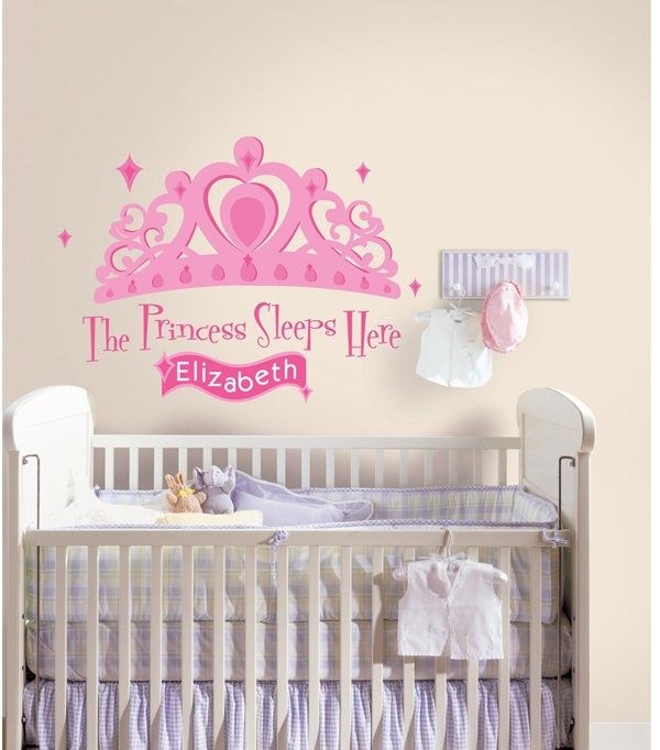 The Princess Sleeps Here Giant Wall Decal With Alphabet