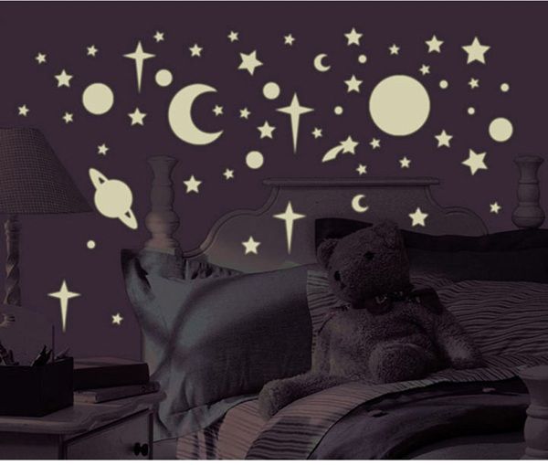 Celestial Stars & Planets Glow In The Dark Wall Decals