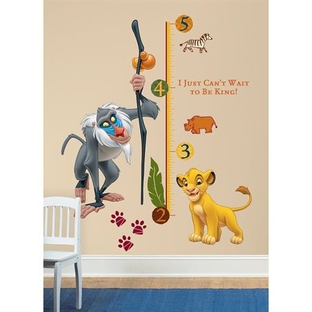 The Lion King Growth Chart Wall Decals - Standard