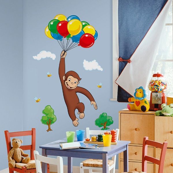 Curious George Giant Wall Decal