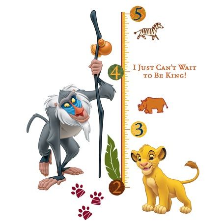The Lion King Growth Chart Wall Decals - Standard