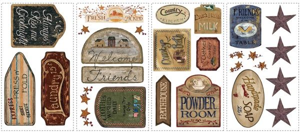 Country Signs Wall Decals