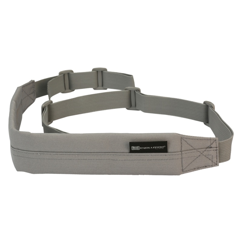 Evolution Outdoor, 2-Point Sling, Nylon Webbing, Foam Padded, Adjustable, Gray