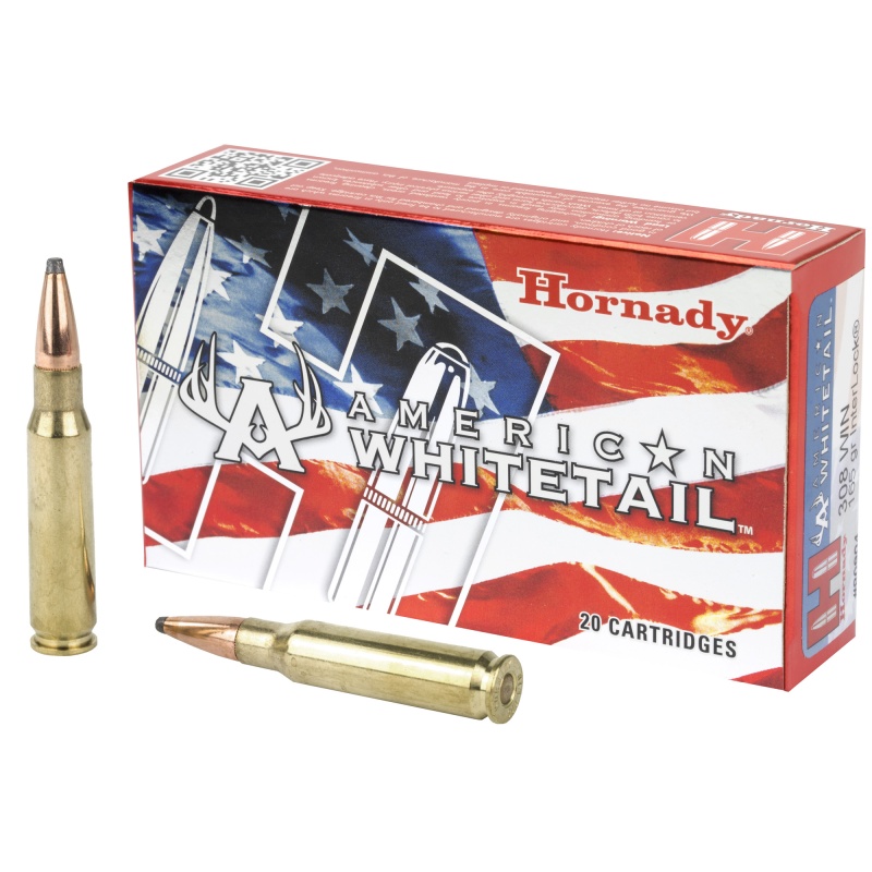 Hornady, American Whitetail, 308 Winchester, 165 Grain, Interlock, 20 Round Box
