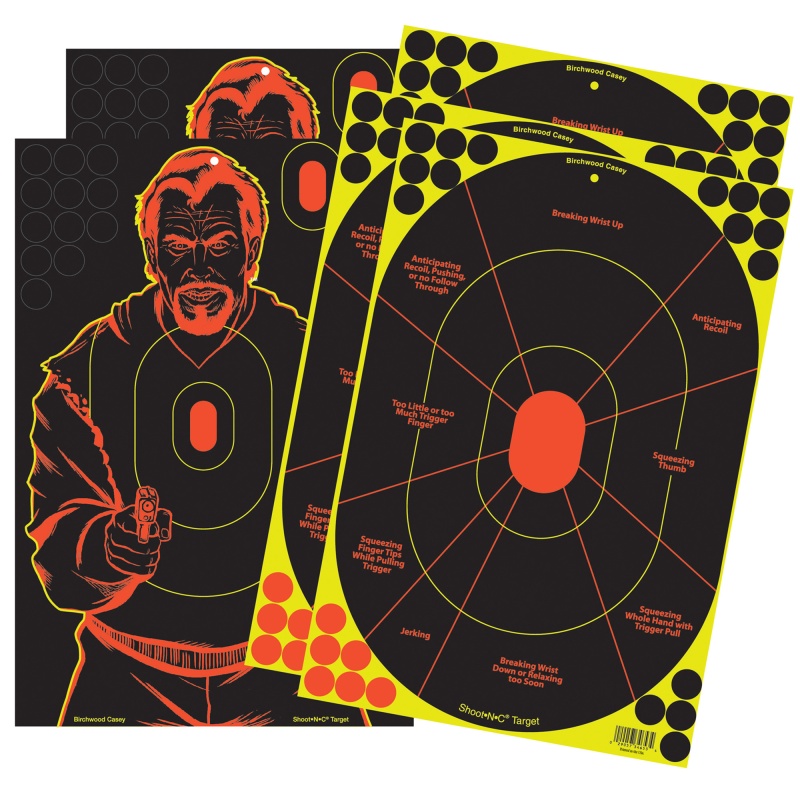 Birchwood Casey Shoot-N-C Combo Pack, 12"X18", 5 Targets