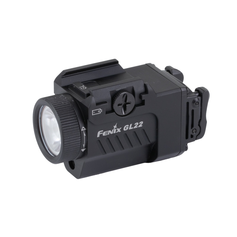 Fenix, Gl22, Weapon Light, White Led With Red Laser, 750 Lumens, 2.64" Long, Fits Glock And 1913 Rails, Includes Rechargeable 16340 Battery And Usb Type-C Charging Cable