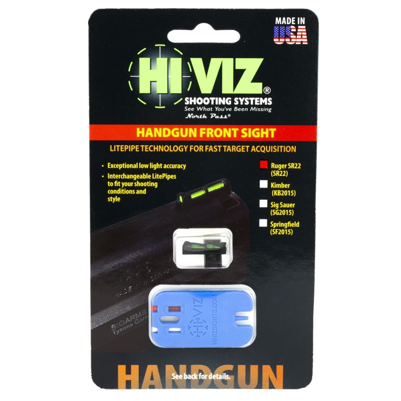 Hi-Viz, Litewave Sight, Fits Ruger Sr22, Front Sight, Include Litepipes And Key