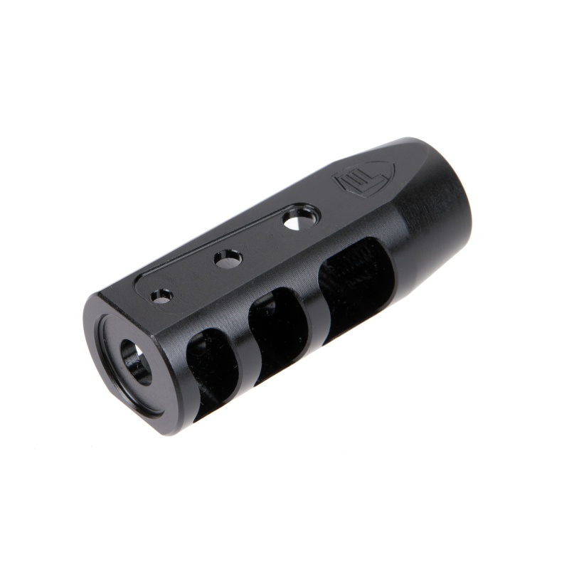 Fortis Manufacturing, Inc., Red Muzzle Brake, 5.56Mm, Nitride Coated, Black Finish