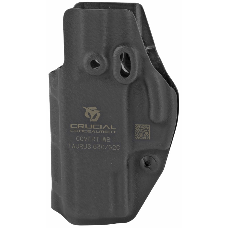 Crucial Concealment, Covert Iwb, Inside Waistband Holster, Ambidextrous, Kydex, Black, Fits Taurus G2c/G3c