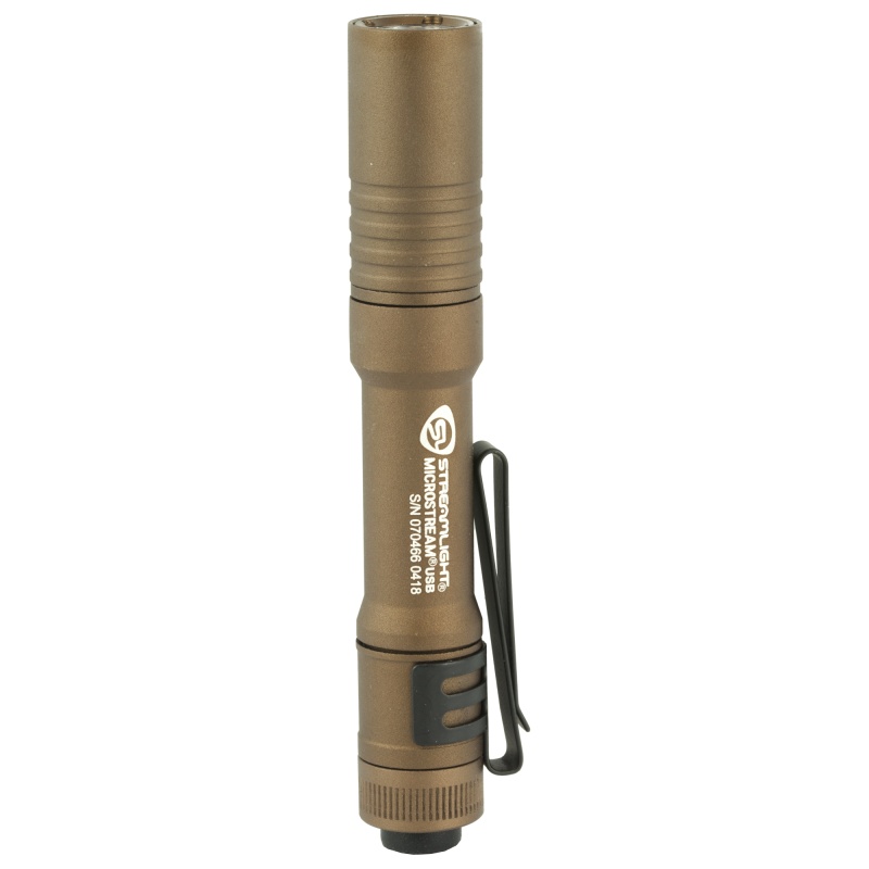 Streamlight, Microstream, Flashlight, 250 Lumens, Usb Charging Cord, Coyote Brown