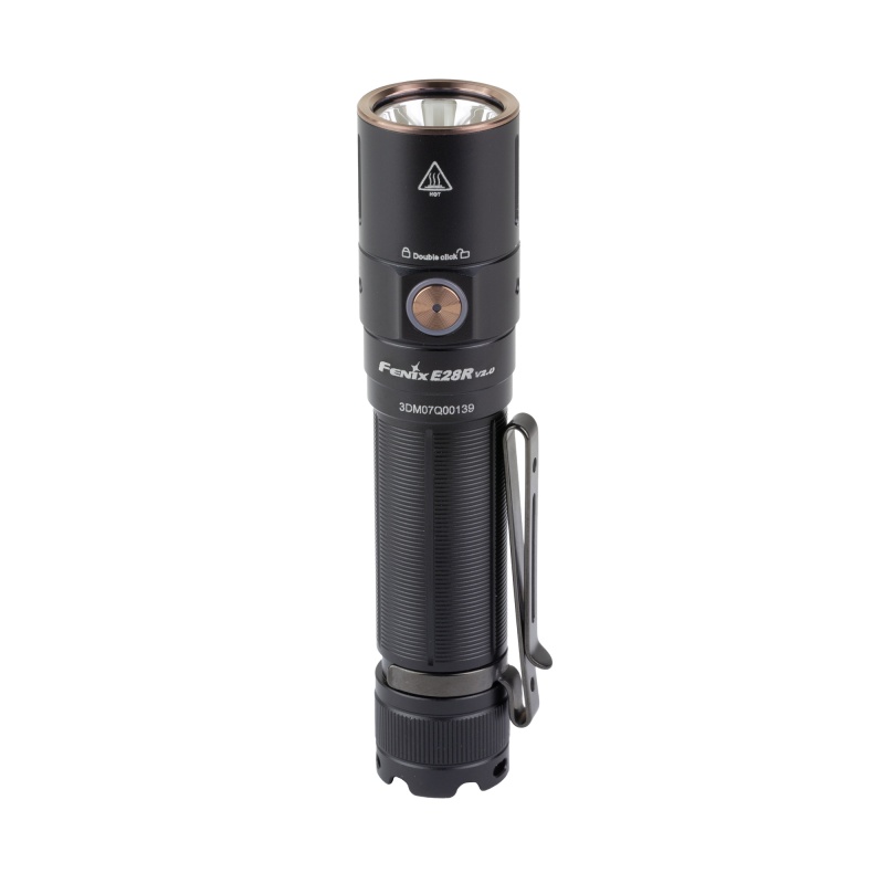 Fenix, E28r V2, Flashlight, White Led, 1,700 Lumens, 4.76" Long, Anodized Finish, Black, Includes Rechargeable 18650 And Usb Type-C Charging Cable