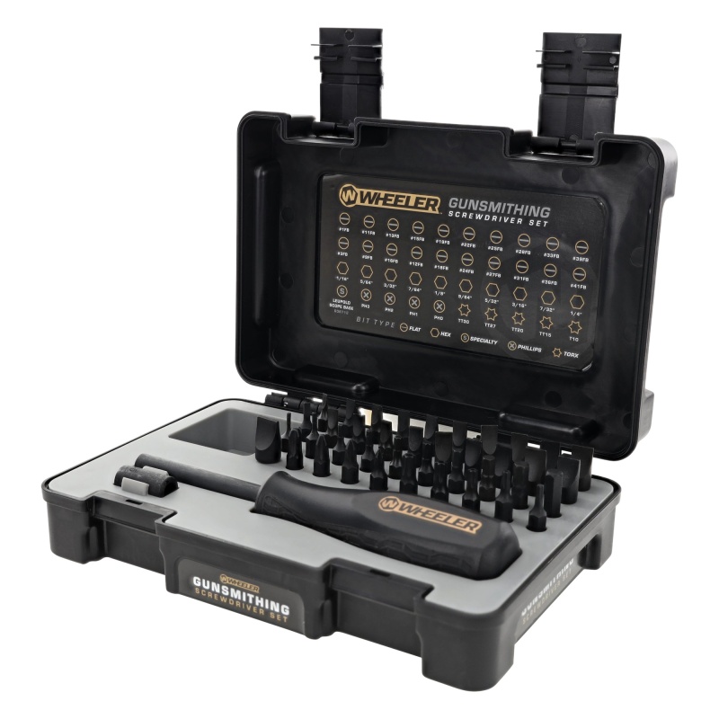 Wheeler, Gunsmithing Screwdriver Set, Includes Bit Driver, 42 Bits And Hard Case, Black