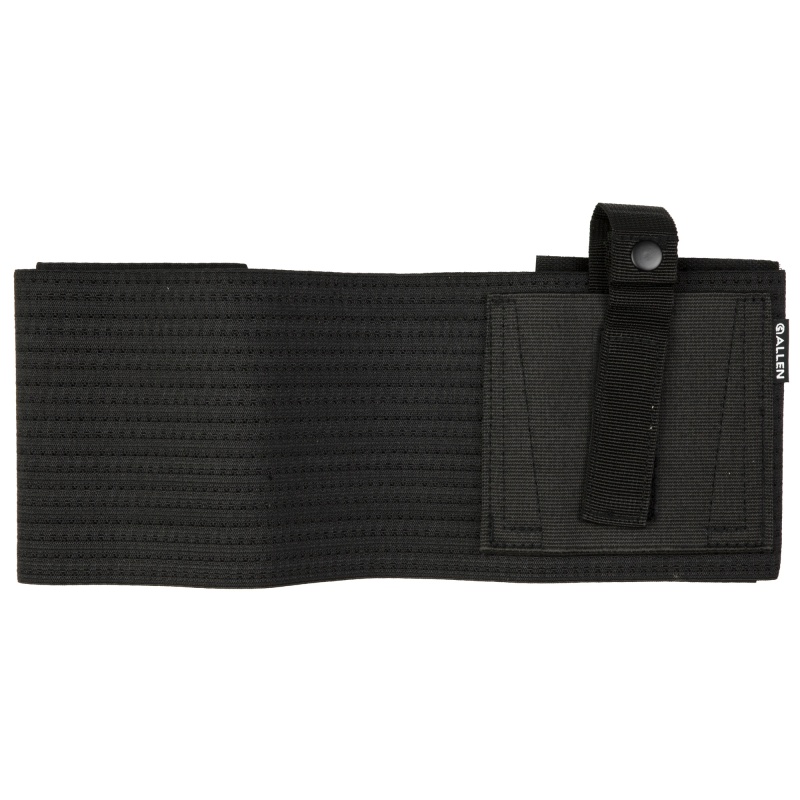 Allen Company, Hideout, Belly Band Holster, Fits 46"-60" Waist, Compatible With Most Concealed Carry Handguns, Elastic And Nylon Construction, Snap Closure, Matte Finish, Black, Ambidextrous