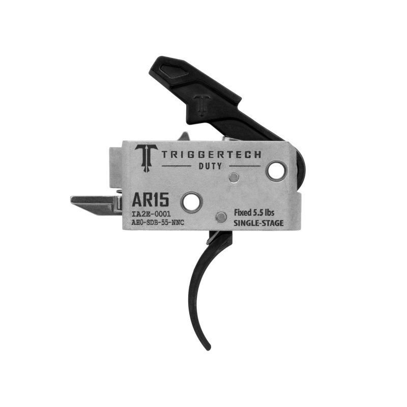 Triggertech, Mil-Spec, Curved Trigger, Single Stage, 5.5Lb Pull, Fits Ar-15, Anodized Finish, Black