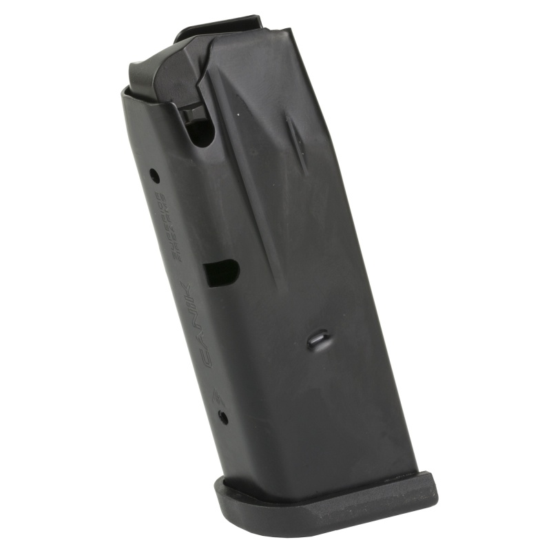 Canik, Mc9 Magazine, 9Mm, 10 Rounds, Fits Canik Mc9, Matte Finish, Black, Includes Black Finger Extension And Flush Baseplate
