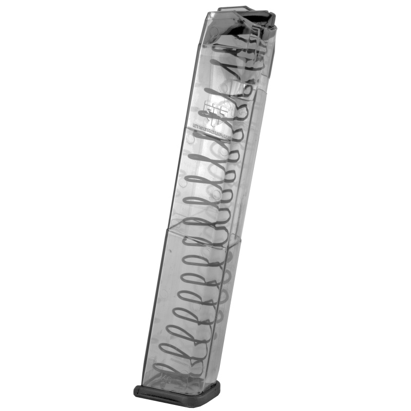 Elite Tactical Systems Group, Elite Tactical Systems Group, Magazine, 40S&W, 10 Rounds, Fits Glock 22/23/27, All Generations, Polymer, Clear