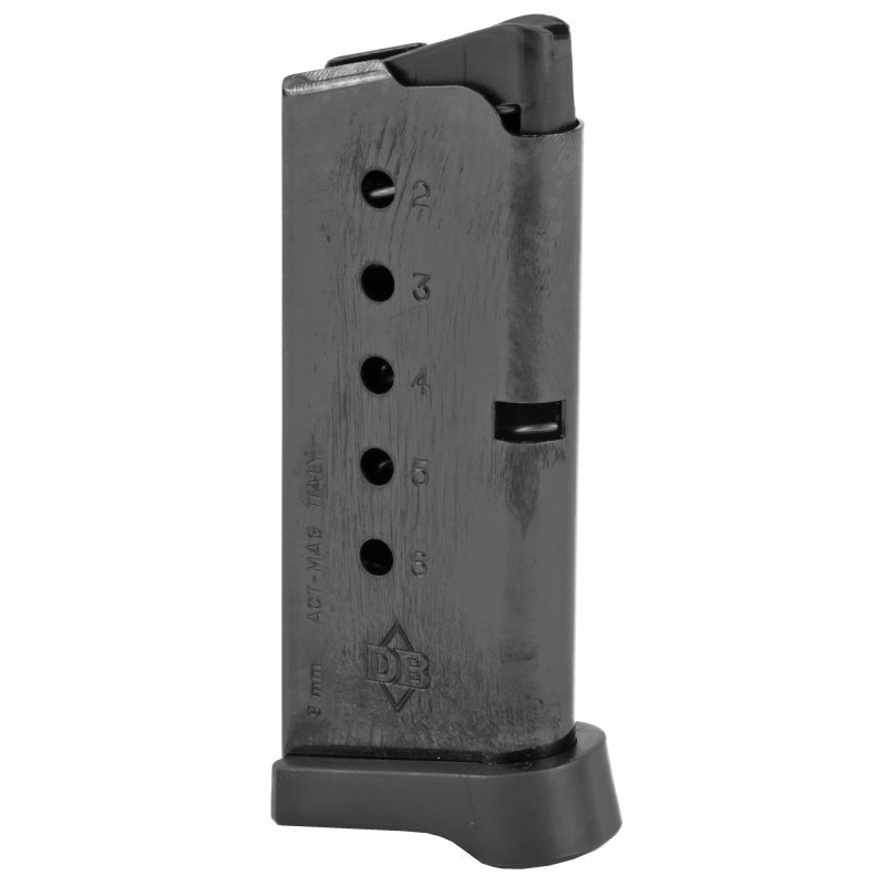 Diamondback Firearms, Magazine, 9Mm, 6 Rounds, Fits Db9, With Flat Bottom Plate And Magbox, Black