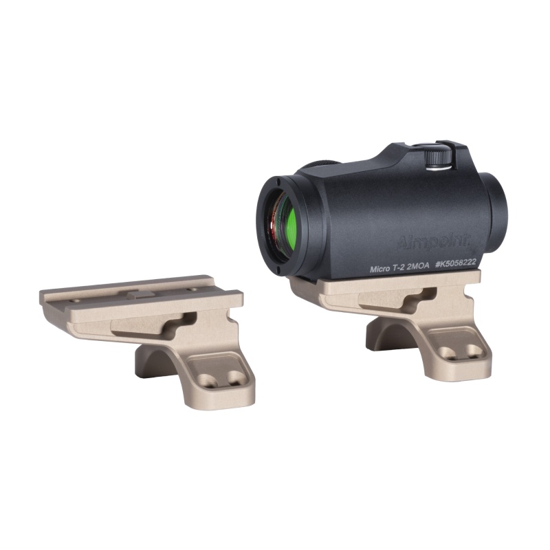 Badger Ordnance, Condition One Micro Sight Mount, Allows For Mounting The Aimpoint T-2 Footprint At 12 O'clock On Optic, Compatible With 34Mm C1 Mount, Anodized Finish, Tan